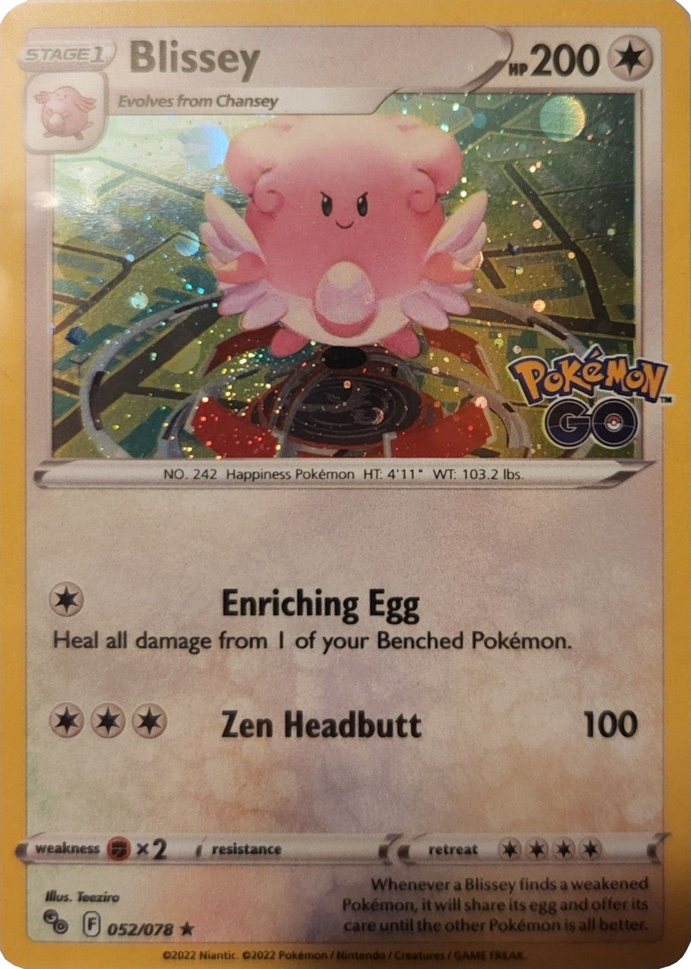 blissey pokemon card price Blissey (052/078) (Cosmos Holo) [Pokémon GO]