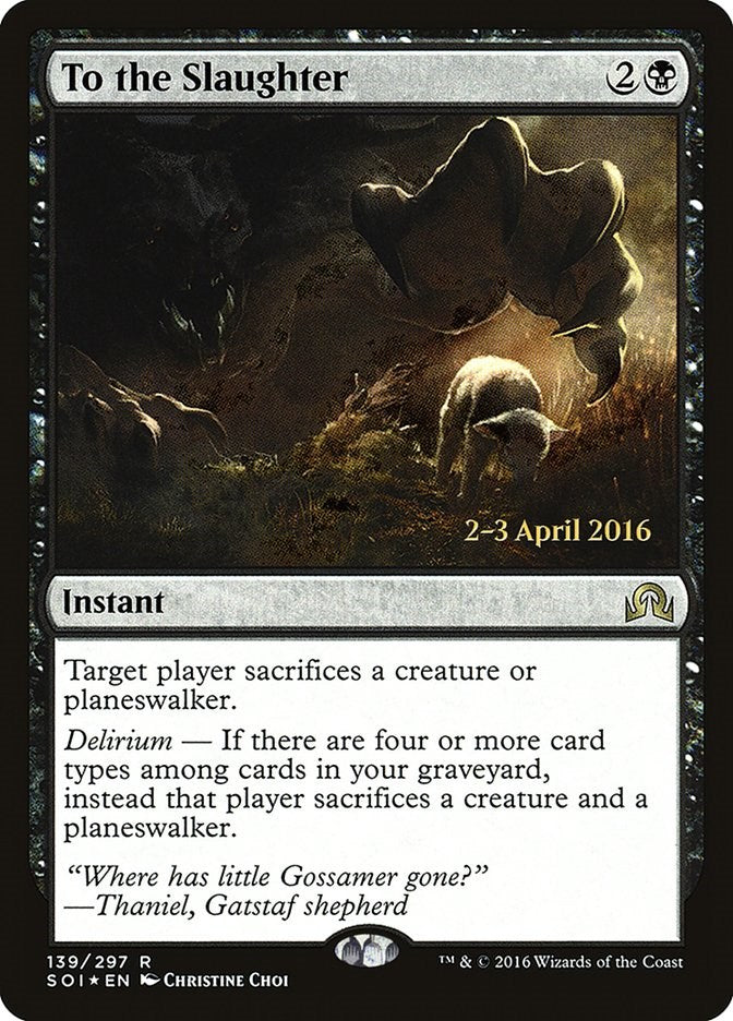 To the Slaughter [PRE - 139]