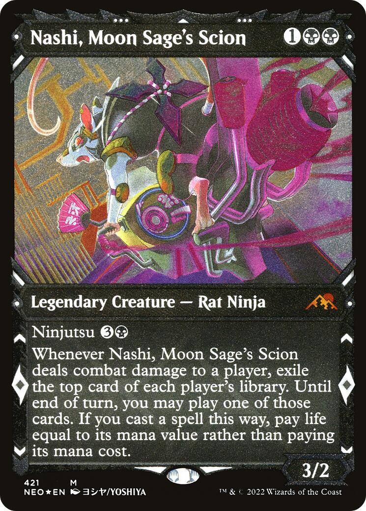 Nashi, Moon Sage's Scion (Showcase) (Foil Etched) [NEO - 421]