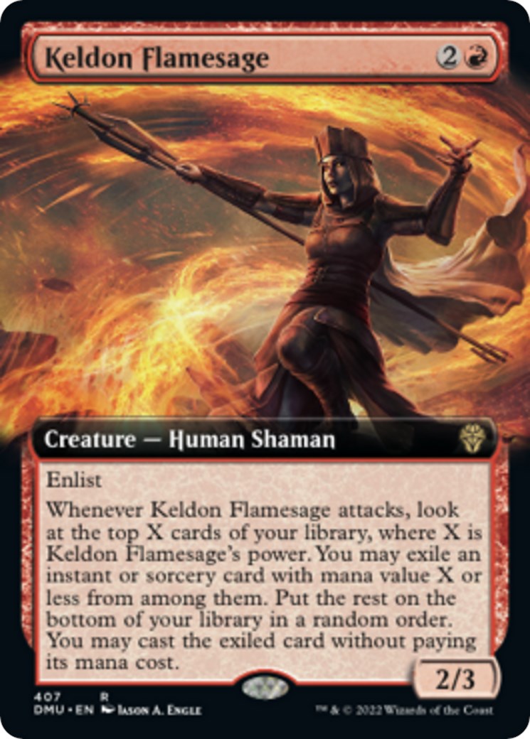 Keldon Flamesage (Extended Art) [DMU - 407]