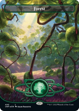 Forest (490) (Borderless) (Galaxy Foil) [UNF - 490]