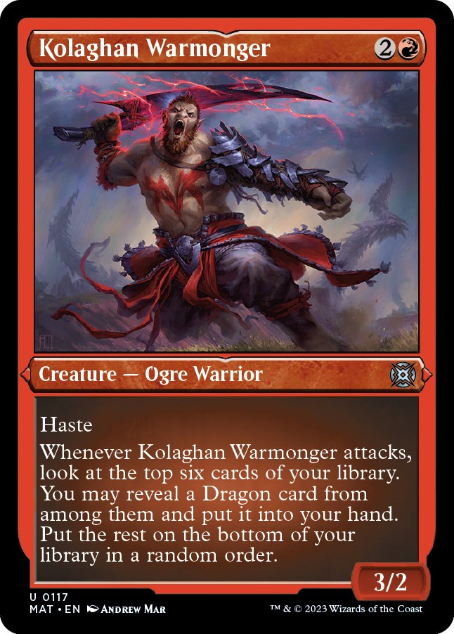 Kolaghan Warmonger (Foil Etched) [MAT - 117]