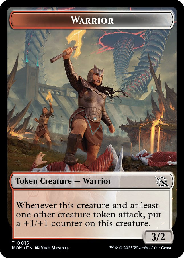 Warrior // Emblem - Wrenn and Realmbreaker Double-Sided Token [MOM - 15 // 23]