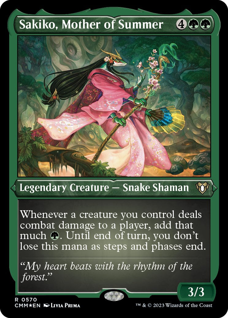 Sakiko, Mother of Summer (Foil Etched) [CMM - 570]