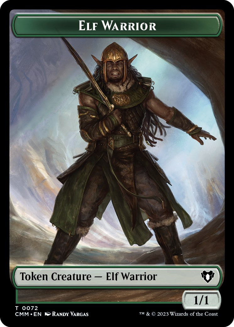 Elf Warrior // Cleric Double-Sided Token [CMM - 72 // 62]