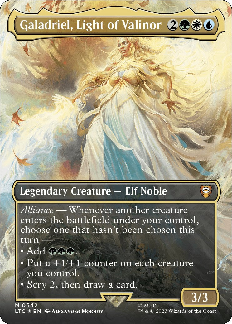 Galadriel, Light of Valinor (Borderless) (Surge Foil) [LTC - 542]