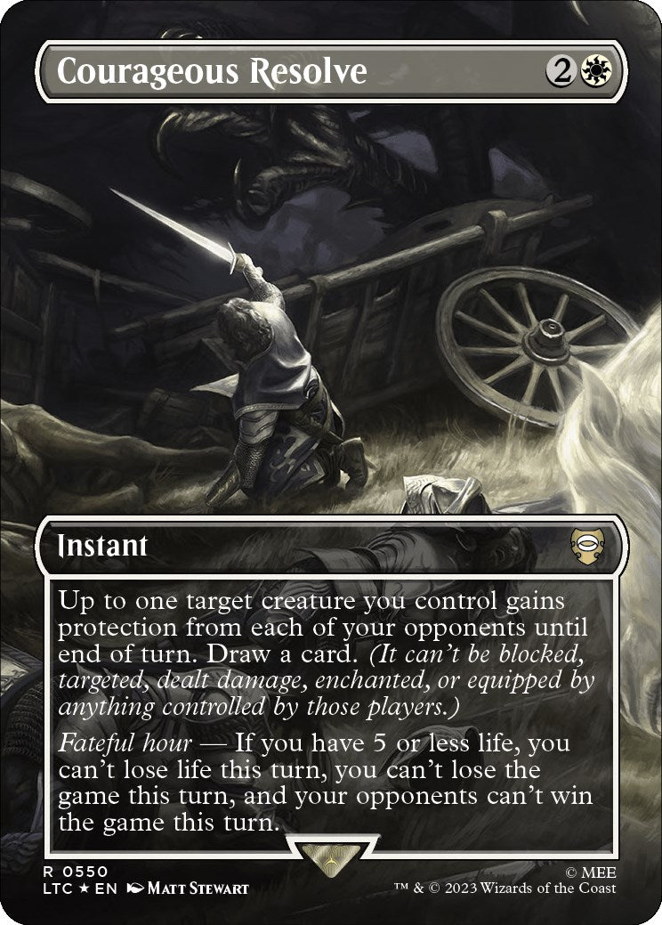 Courageous Resolve (Borderless) (Surge Foil) [LTC - 550]
