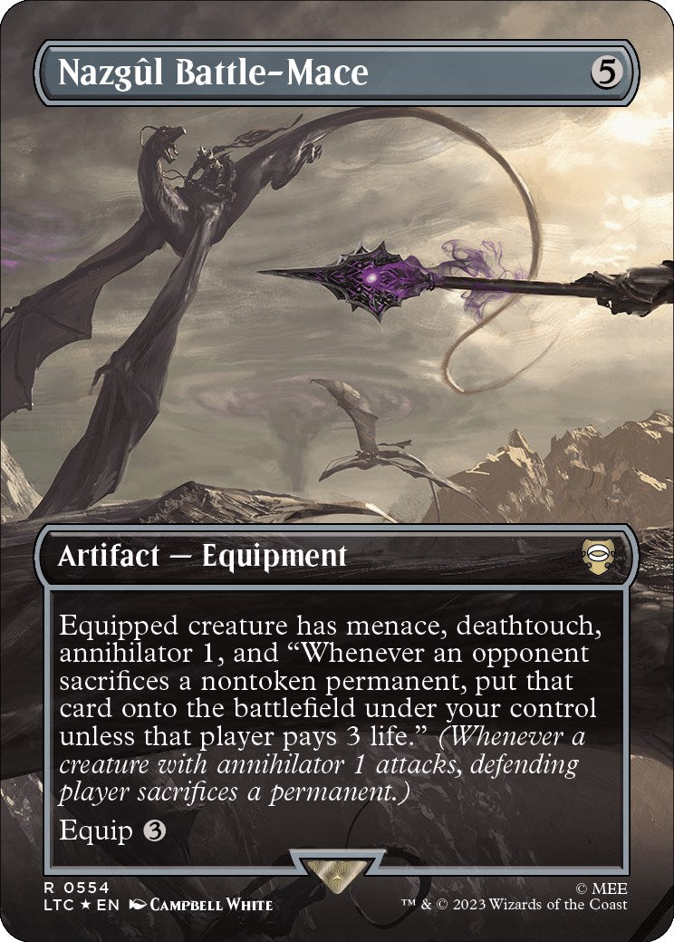 Nazgul Battle-Mace (Borderless) (Surge Foil) [LTC - 554]