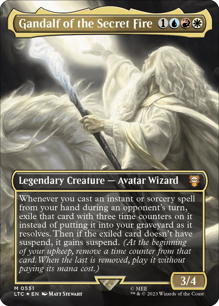 Gandalf of the Secret Fire (Borderless) (Surge Foil) [LTC - 551]