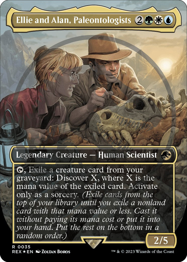 Ellie and Alan, Paleontologists (Borderless) (Emblem) [REX - 35]