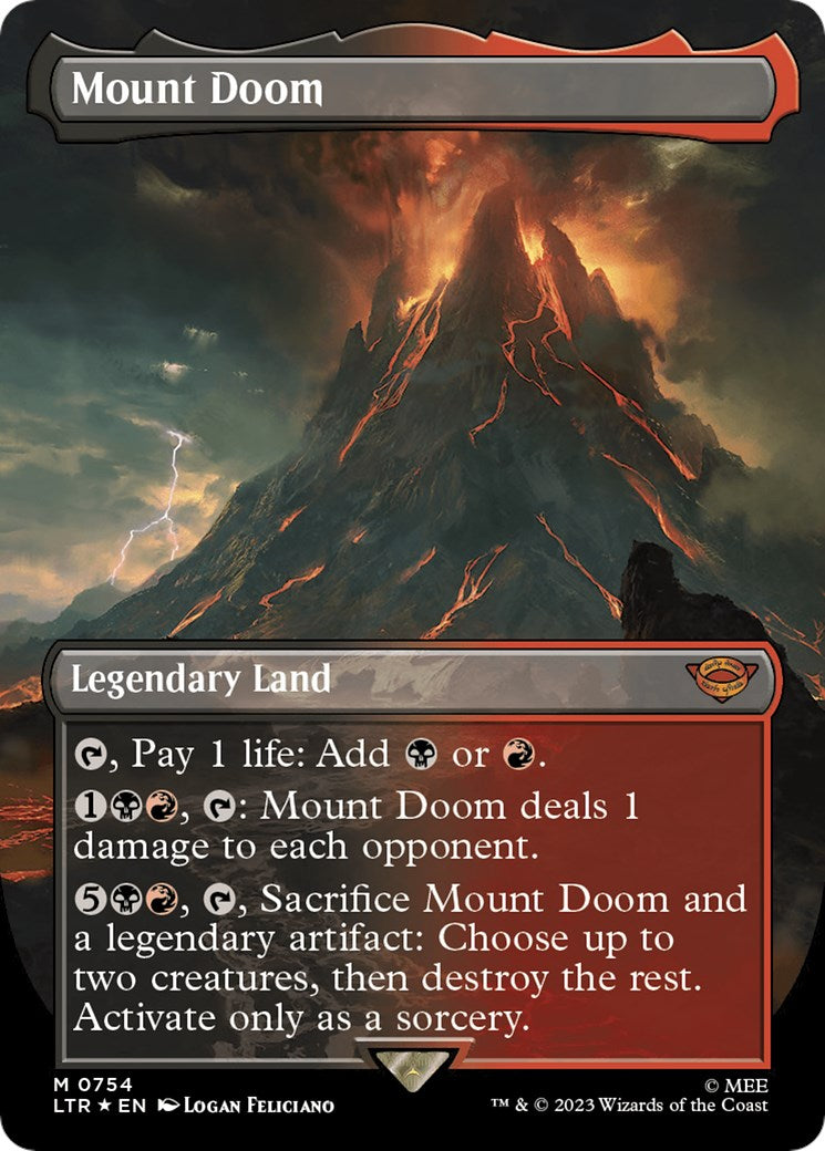 Mount Doom (Borderless) (Surge Foil) [LTR - 754]