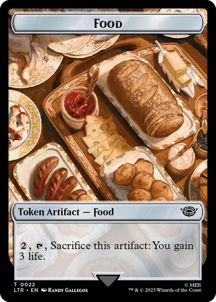 Ballistic Boulder // Food (0022) Double-Sided Token (Surge Foil) (Back)