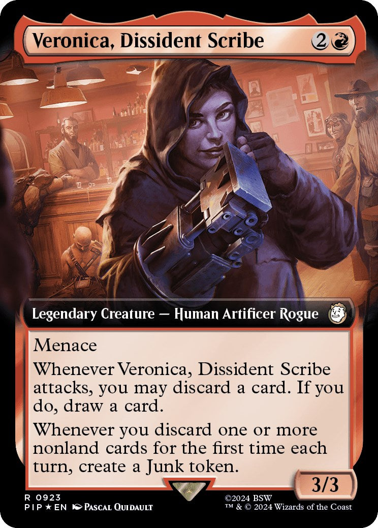 Veronica, Dissident Scribe (Extended Art) (Surge Foil) [PIP - 923]