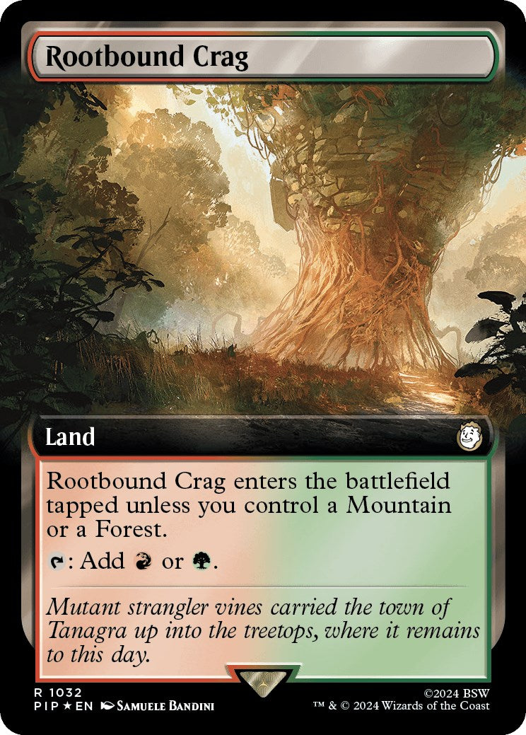 Rootbound Crag (Extended Art) (Surge Foil) [PIP - 1032]