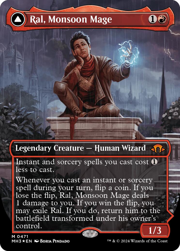 Ral, Monsoon Mage (Borderless) (Textured Foil) [MH3 - 471]