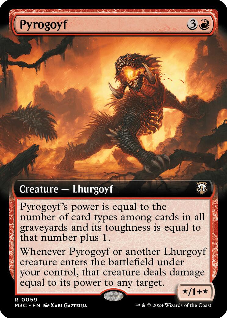Pyrogoyf (Extended Art) (Ripple Foil) [M3C - 59]