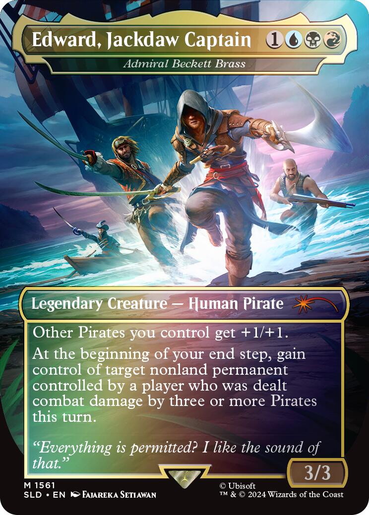 Edward, Jackdaw Captain - Admiral Beckett Brass (Rainbow Foil) [SLD - 1561]