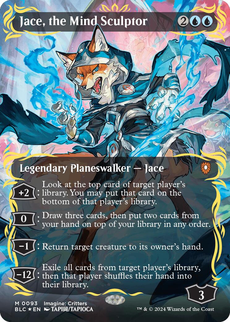 Jace, the Mind Sculptor (Borderless) (Raised Foil) [BLC - 93]