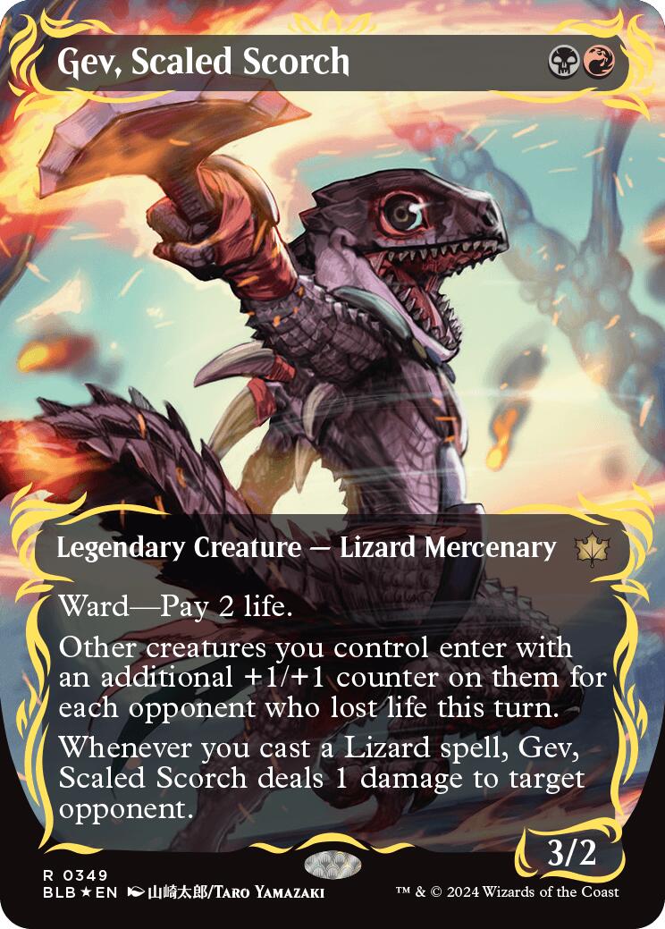 Gev, Scaled Scorch (Borderless) (Raised Foil) [BLB - 349]