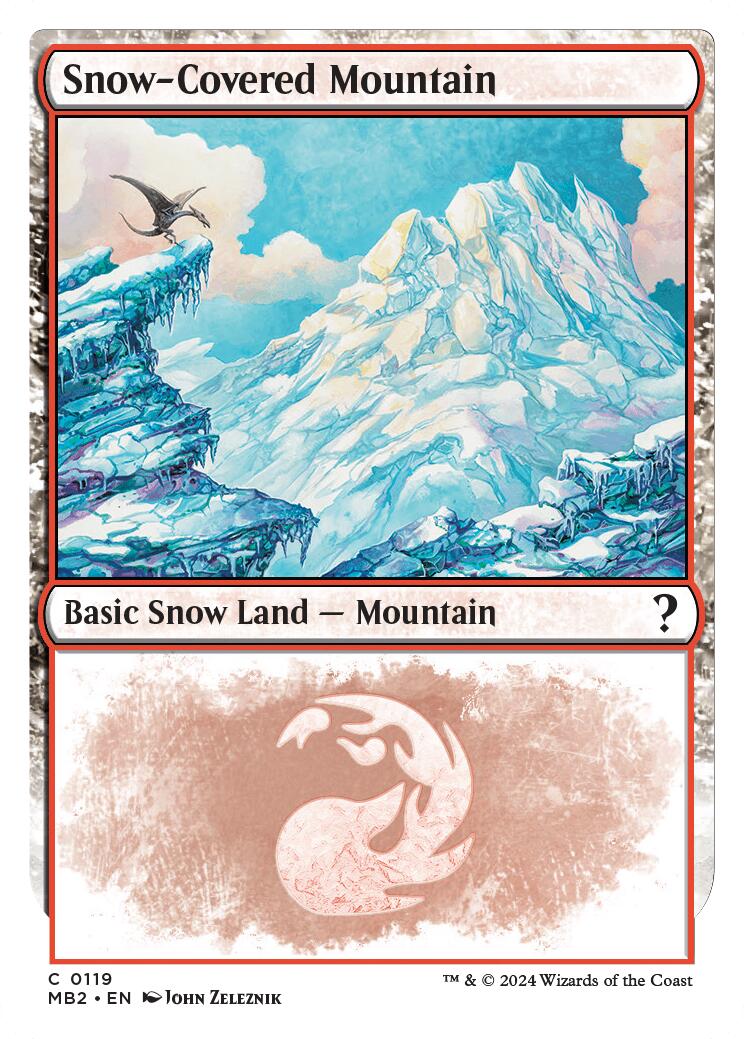 Snow-Covered Mountain (White Border) [MB2 - 119]