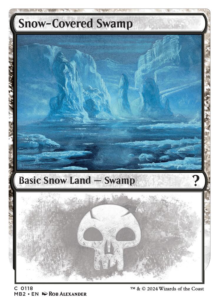 Snow-Covered Swamp (White Border) [MB2 - 118]