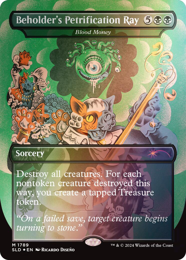 Beholder's Petrification Ray - Blood Money (Rainbow Foil) [SLD - 1789]