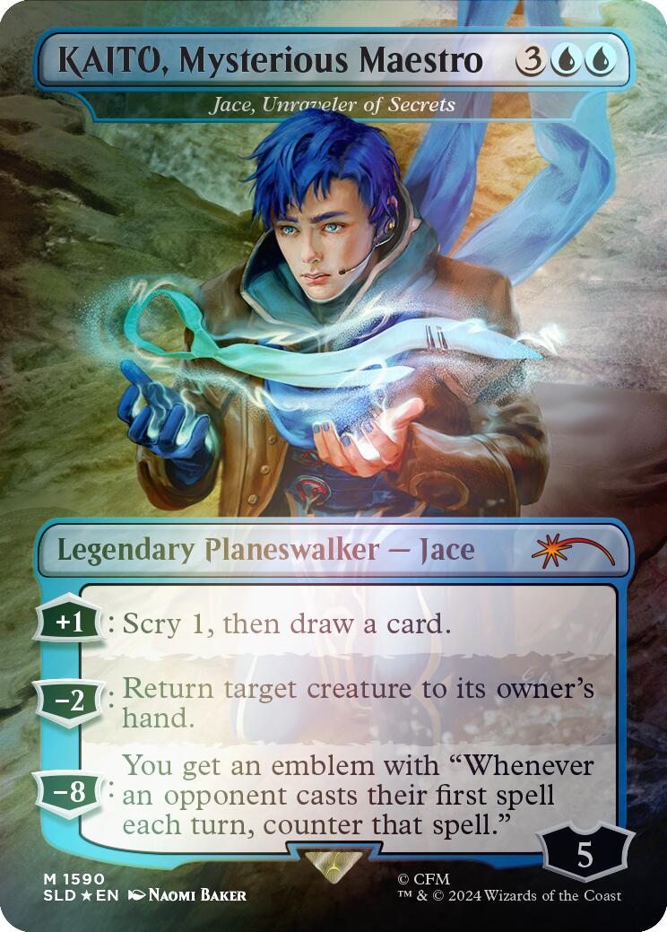 KAITO, Mysterious Maestro - Jace, Unraveler of Secrets (Rainbow Foil) [SLD - 1590]