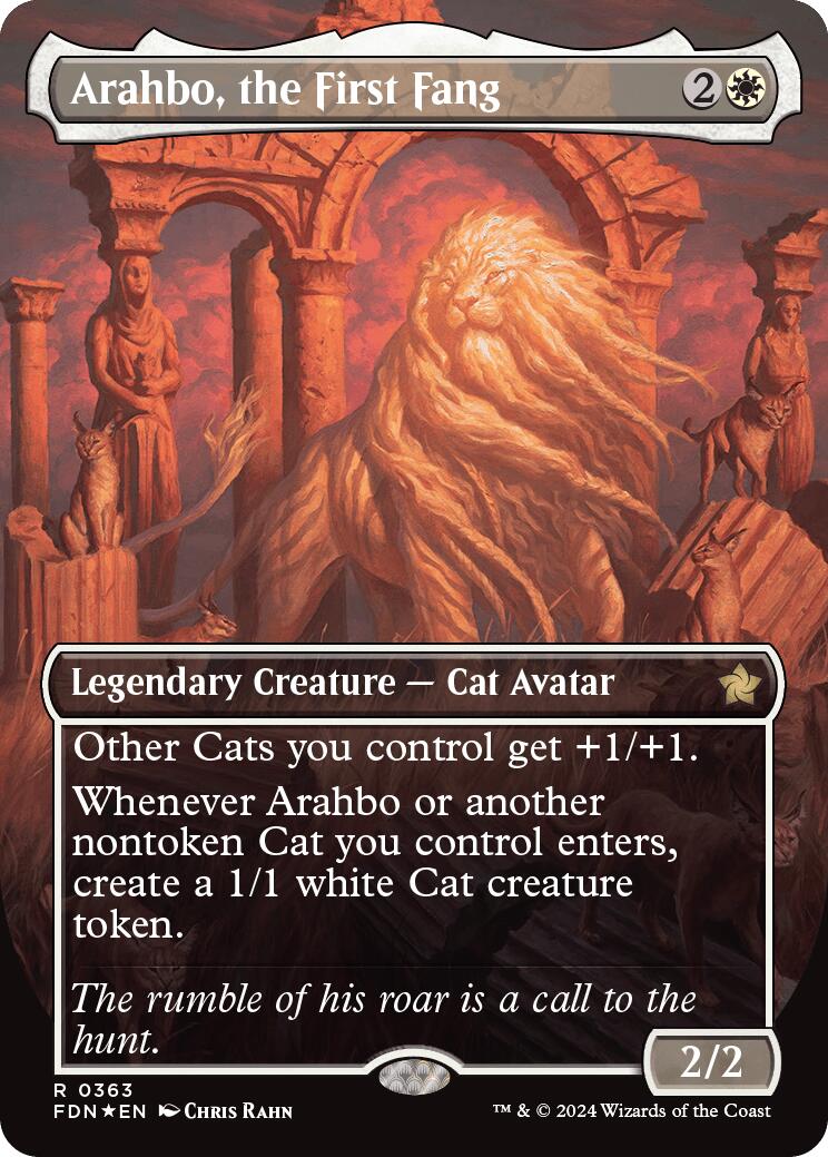 Arahbo, the First Fang (Borderless) (Mana Foil) [FDN - 363]