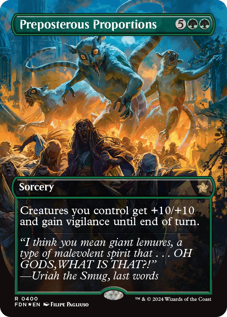 Preposterous Proportions (Borderless) (Mana Foil) [FDN - 400]