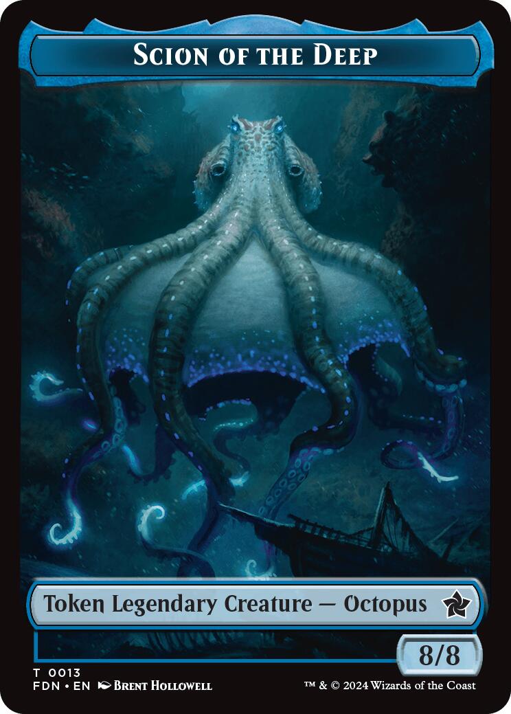 Scion of the Deep // Koma's Coil Doubled-Sided Token [FDN - 13 // 11]