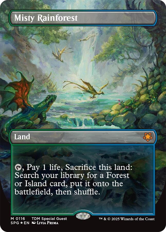 Misty Rainforest (Borderless) (Dragonscale Foil) [SPG - 116]