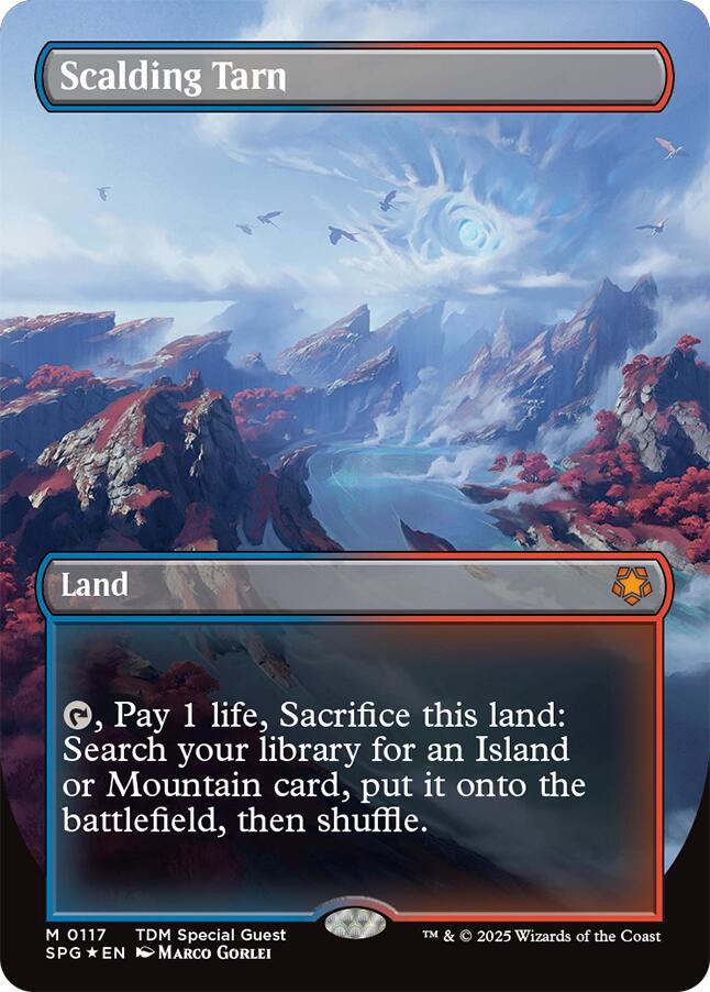 Scalding Tarn (Borderless) (Dragonscale Foil) [SPG - 117]