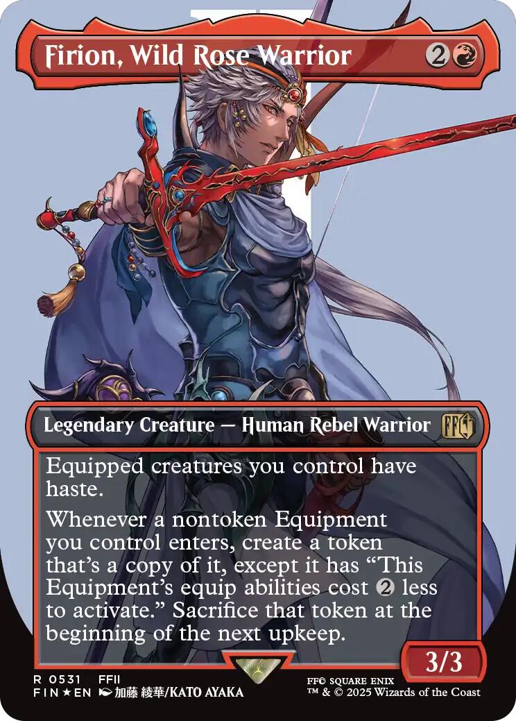 Firion, Wild Rose Warrior (Borderless) (Surge Foil) [FIN - 531]