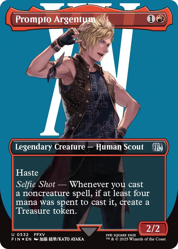 Prompto Argentum (Borderless) (Surge Foil) [FIN - 532]