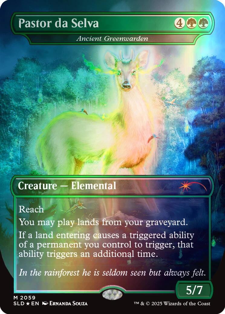 Pastor da Selva - Ancient Greenwarden (Rainbow Foil) [SLD - 2059]