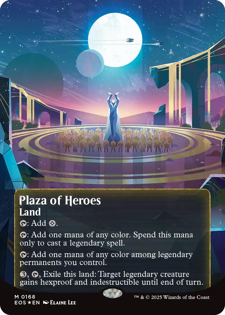 Plaza of Heroes (0168) (Borderless) (Galaxy Foil) [EOS - 168]