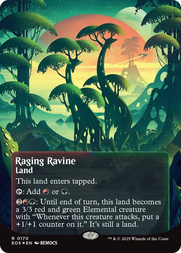 Raging Ravine (0170) (Borderless) (Galaxy Foil) [EOS - 170]