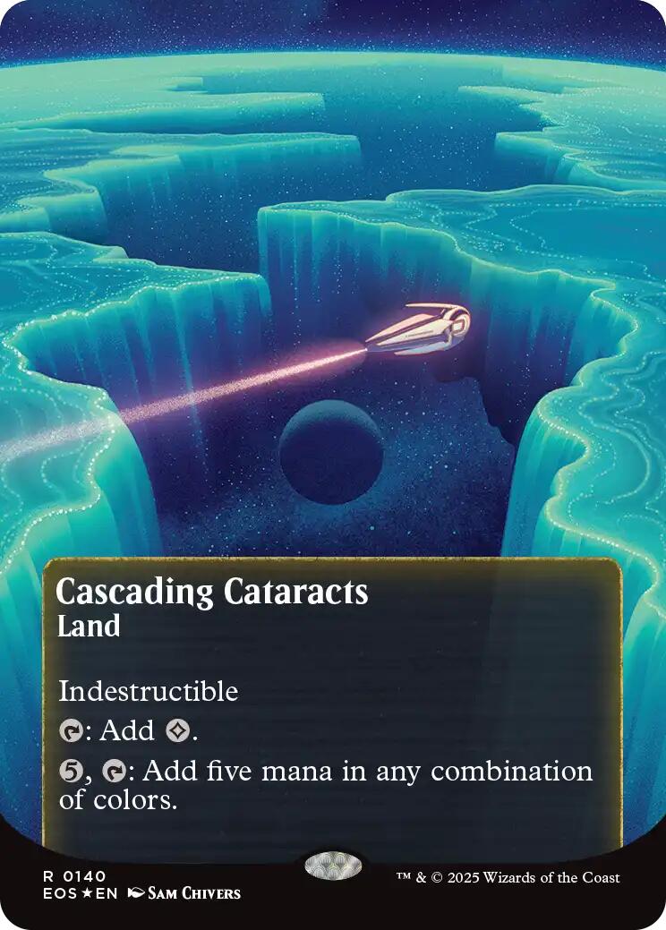 Cascading Cataracts (0140) (Borderless) (Galaxy Foil) [EOS - 140]