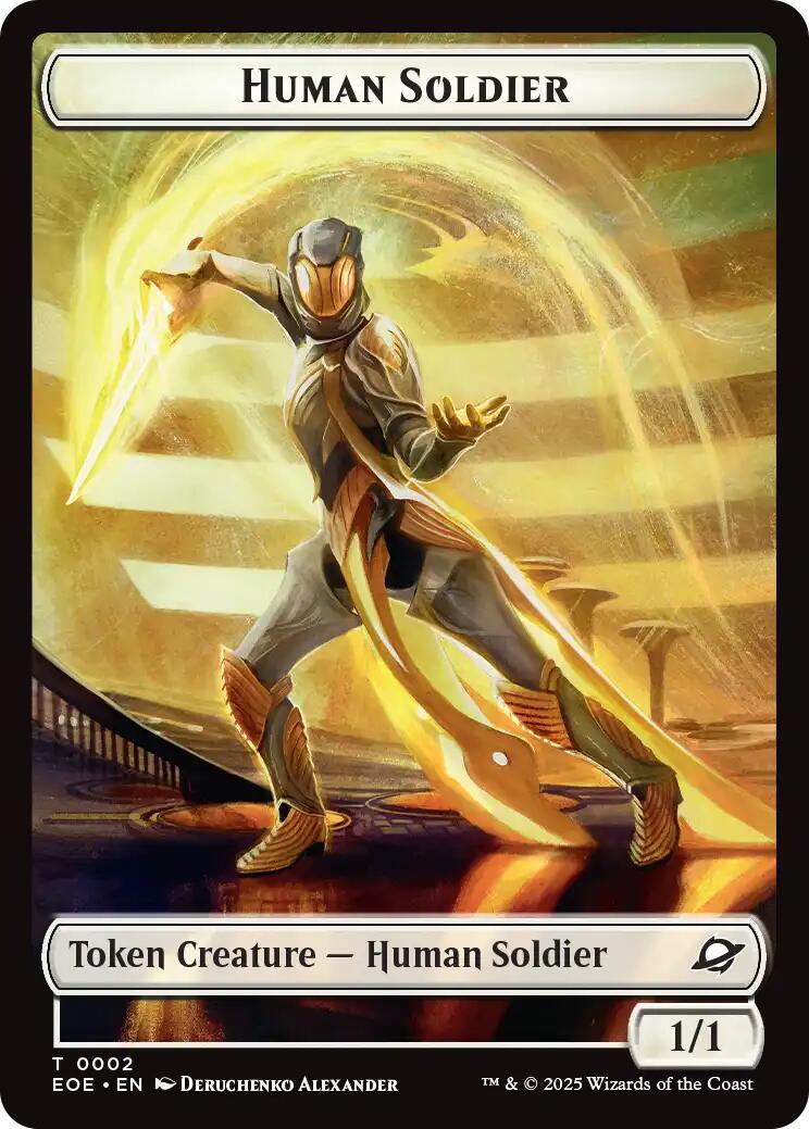 Human Soldier // Lander (0008) Double-Sided Token [EOE - 2 // 8]