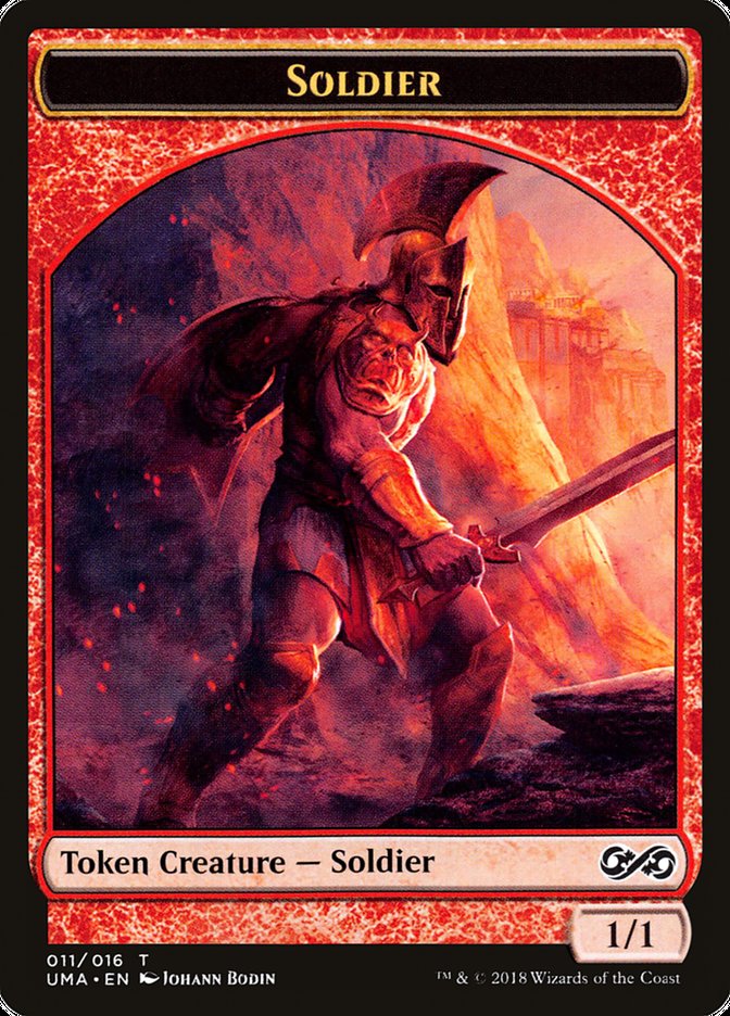 Soldier (UMA) // Dwarf (ELD) Double-sided Token