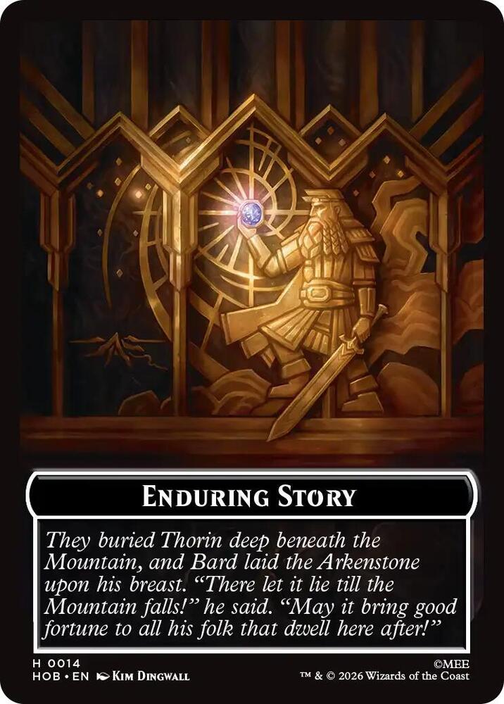 On an Adventure // Enduring Story Double Sided Token (Back)