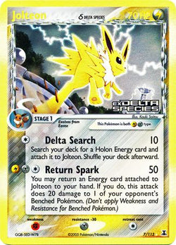 ex delta species pokemon cards Jolteon (7/113) (Delta Species) (Stamped) [EX: Delta Species]