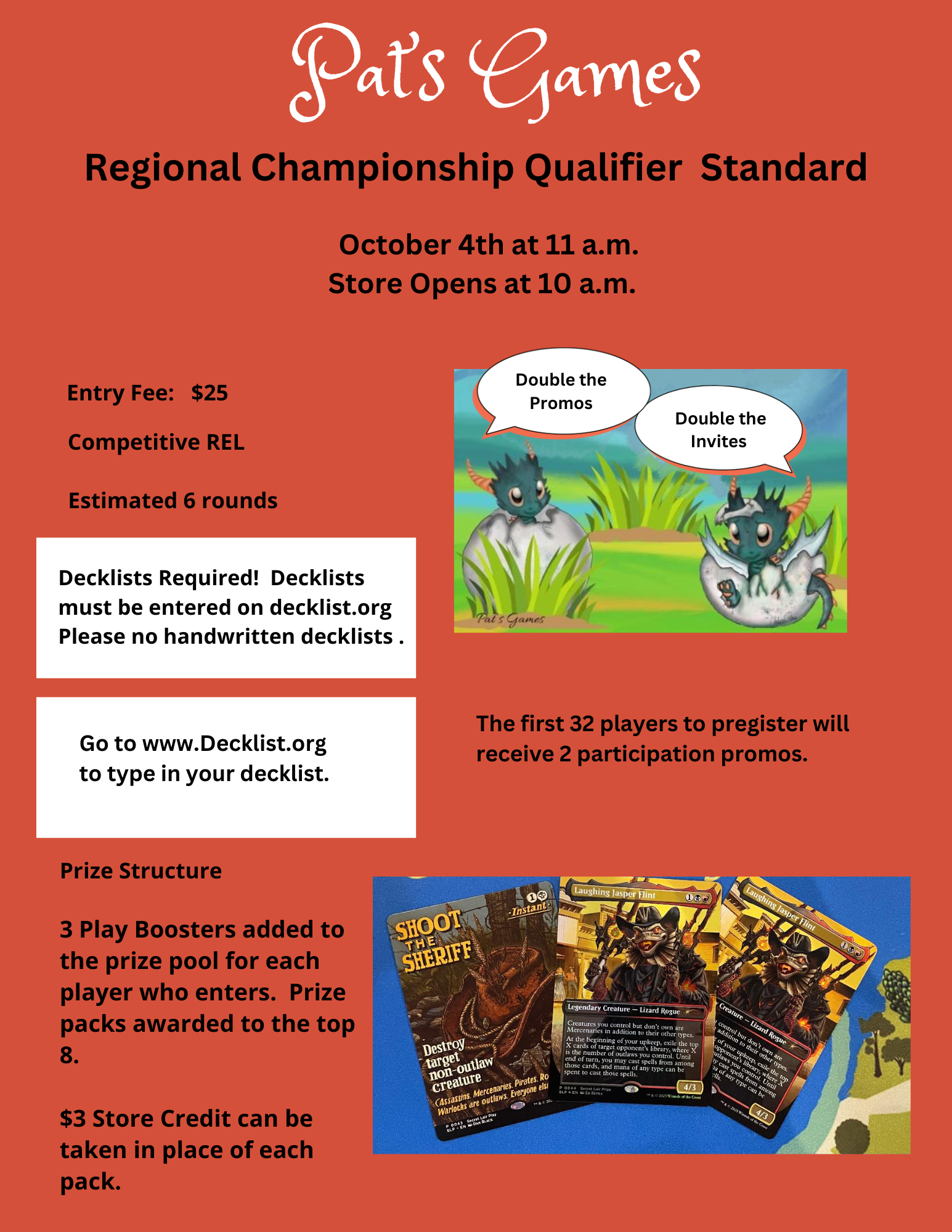 October 4th Standard Regional Championship Qualifier RCQ 1004